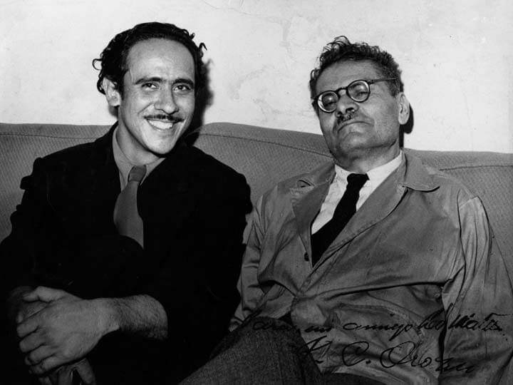 Leo Matiz junto a, José Clemente Orozco, pintor y muralista mexicano. / Cortesía Fundación Leo Matiz