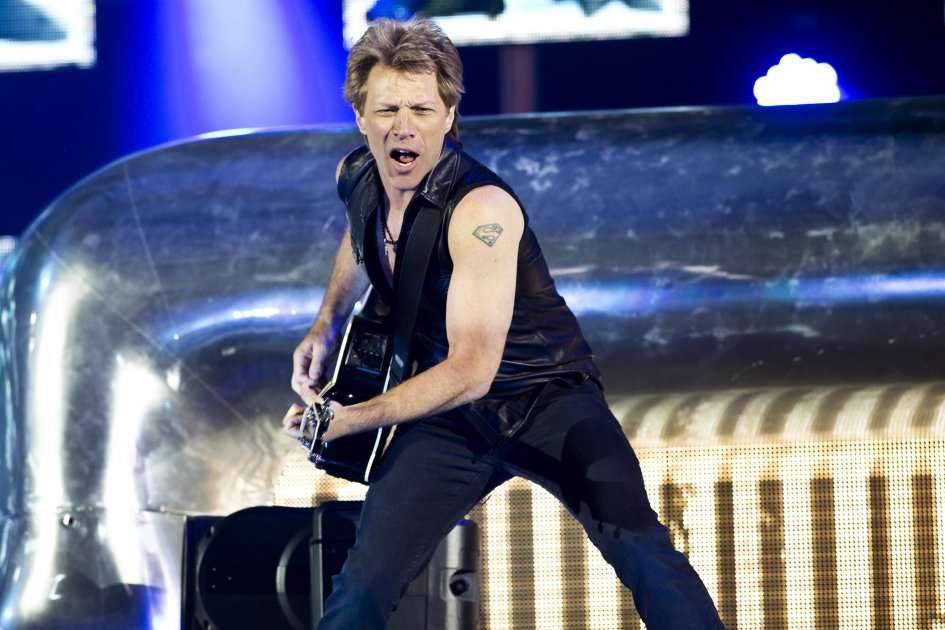Jon Bon Jovi en concierto.