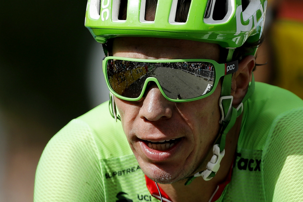 El colombiano Rigoberto Urán es segundo en la clasificación general, a 27 segundos de Christopher Froome. / EFE