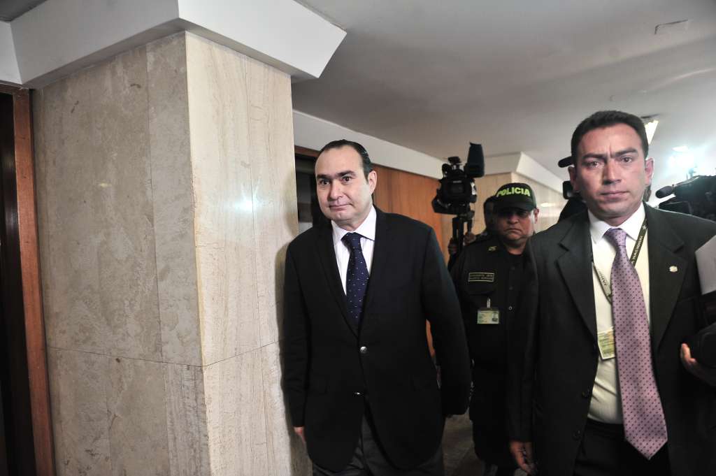 Magistrado de La corte Constitucional, a su salida de la comisión de acusación del congreso de La República.