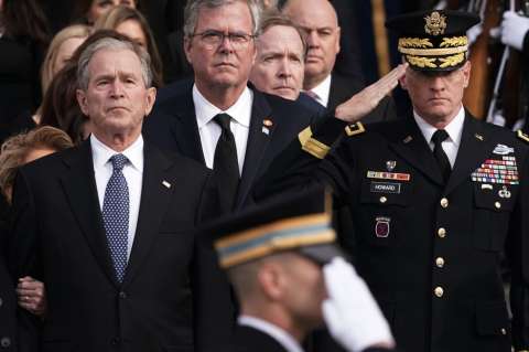 Las palabras de George W. Bush durante el funeral de su padre