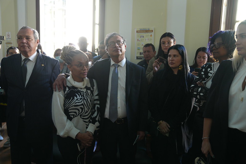 El presidente Gustavo Petro llegó hasta el Congreso para participar del homenaje póstumo a Piedad Córdoba.