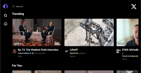 X (Twitter) lanza nueva aplicación para reproducir vídeos en Smart TV