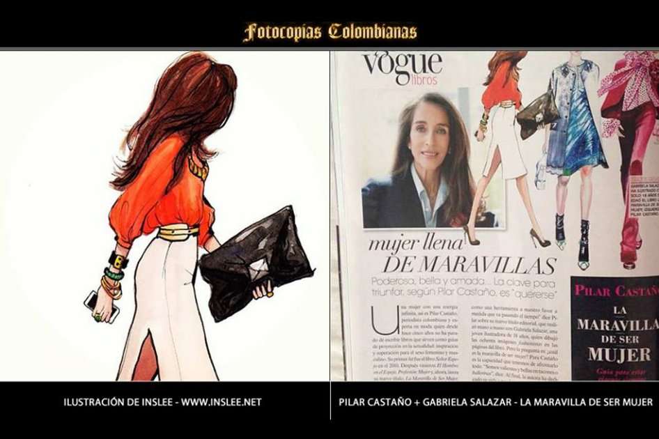 Una de las imágenes que circulan por Internet y que comparan la ilustración original con la publicada en libro de Pilar Castaño. Esta fue tomada del grupo de Facebook 'Fotocopias Colombianas'. / Imagen tomada de facebook.com/FotocopiasColombianas