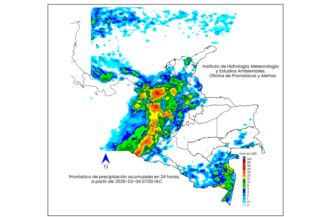 Durante la semana se esperan lluvias en buena parte del territorio nacional.