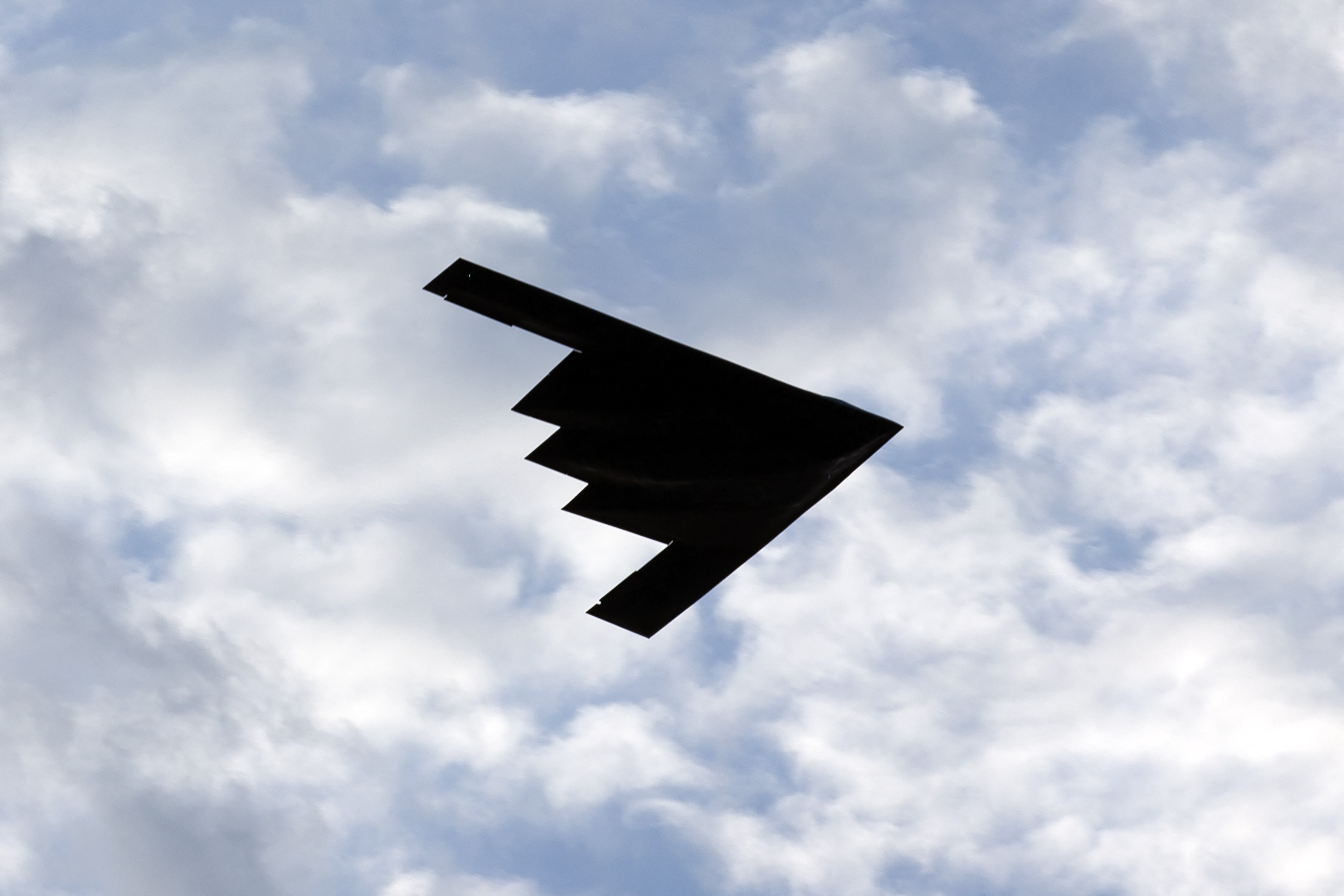 (FILES) (FILES) A B-2 Stealth Bomber flies over the Washington Monument at the National Mall, during the Independence Day celebrations in Washington DC, on July 4, 2020.
