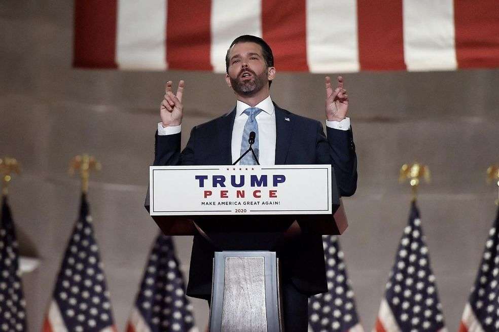 Donald Trump Jr., hijo del presidente Donald Trump, fue uno de los oradores de la primera noche de la Convención Nacional Republicana.