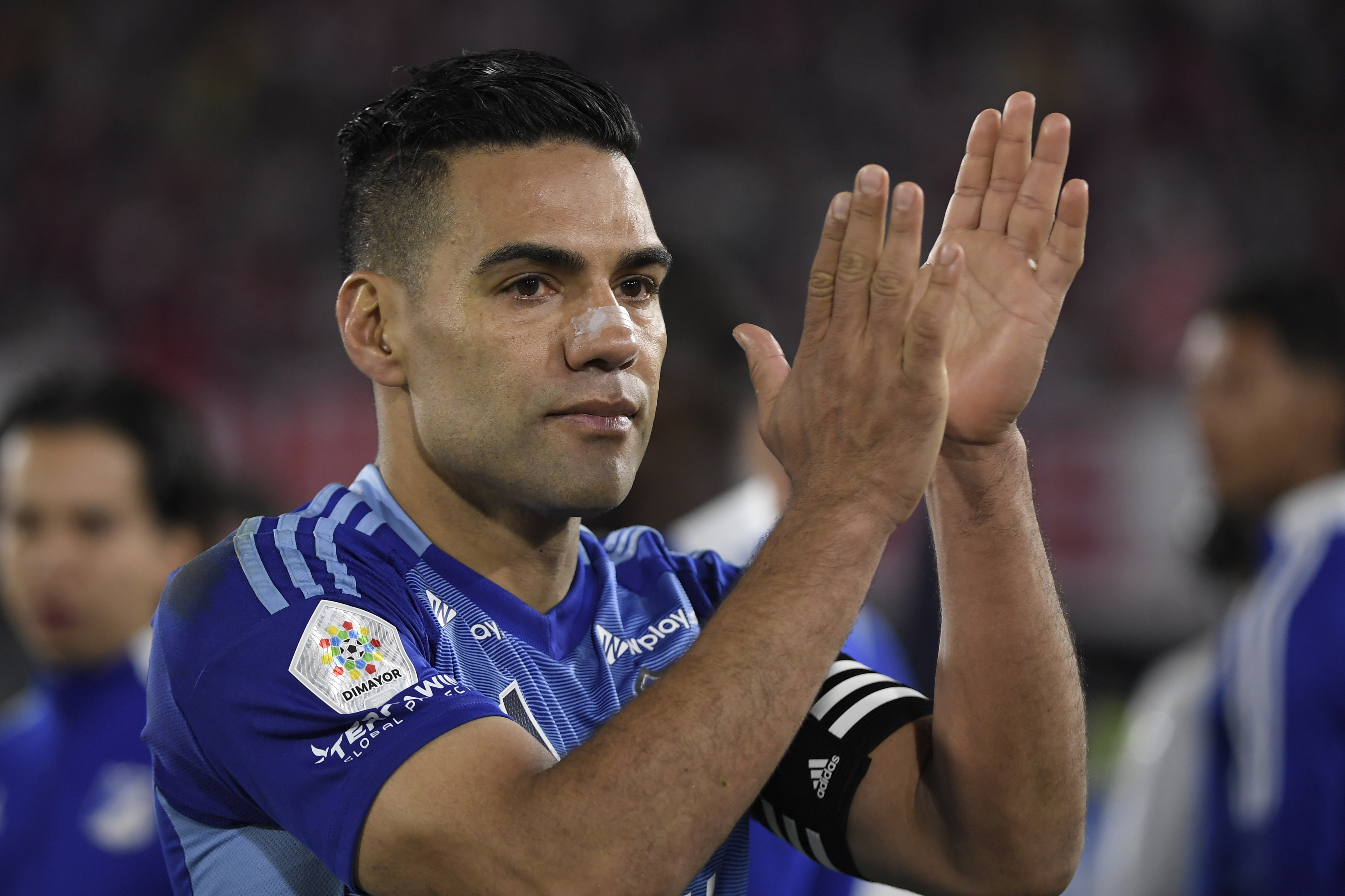 Futbolista colombiano, delantero de Millonarios en el partido ante Santa Fe por la sexta fecha de los cuadrangulares del grupo B de la Liga Betplay 2025-I.