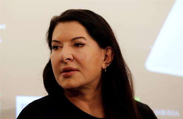 La artista serbia Marina Abramovic en el Museo de Arte Contemporáneo de Belgrado.