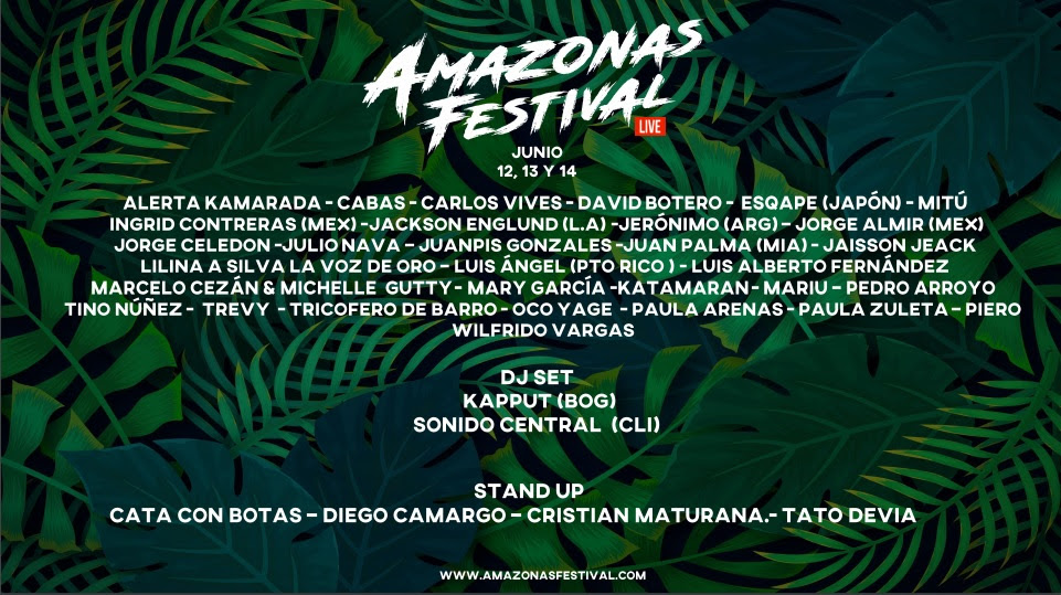 El público podrá ver el evento sin costo por www.amazonasfestival.com y podrá hacer sus donaciones a través de Vaki.