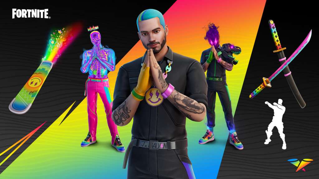 El artista colombiano J Balvin también hace parte de la colección de skins más famosos de Fortnite.