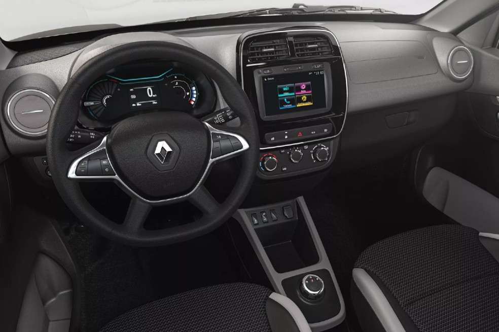 Interior Renualt Kwid E-Tech.