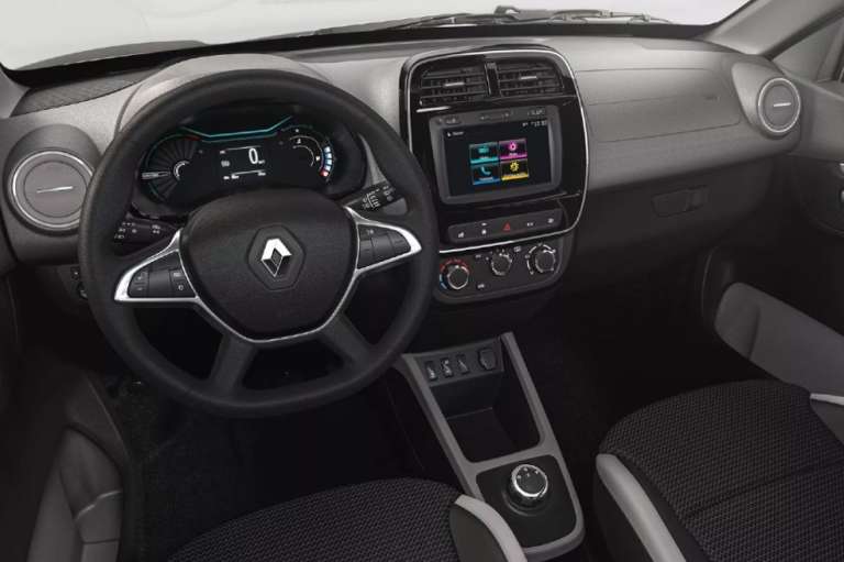 Interior Renualt Kwid E-Tech.
