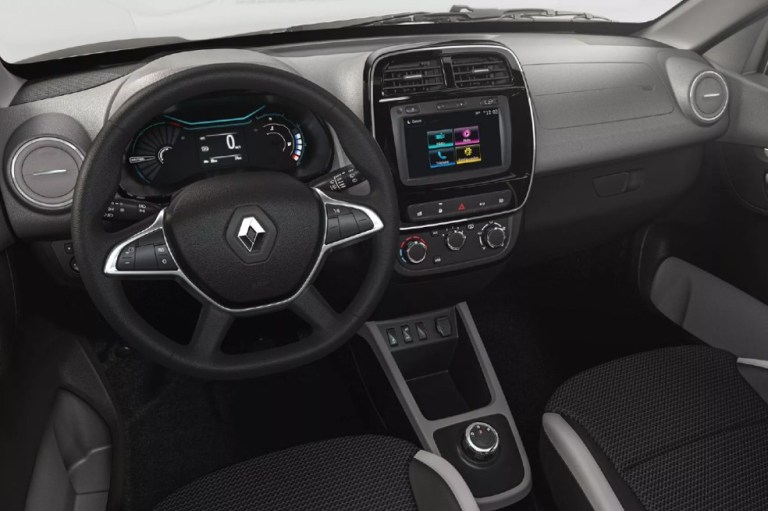 Interior Renualt Kwid E-Tech.