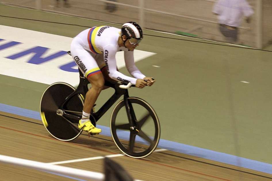Fabián Puerta, en Keirin. Foto: Archivo