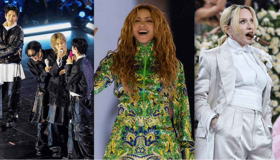 BTS, Shakira y Madonna.