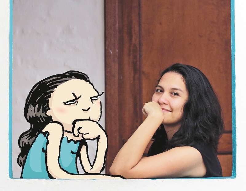 Cecilia Ramos es la creadora de La Ché, una de las caricaturas de “Cromos” y El Espectador. / Foto: Mauricio Paz