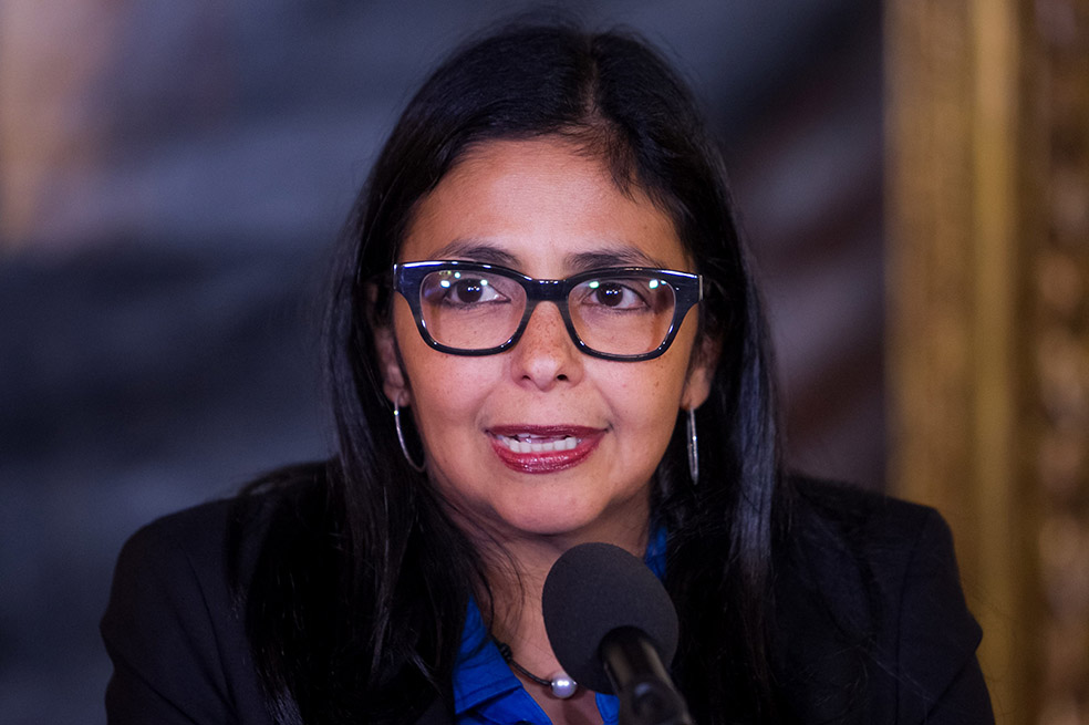 Ante la negativa para que Nicolás Maduro participara, Delcy Rodríguez, vicepresidenta de Venezuela, fue la encargada de hablar en la Cumbre Iberoamericana de Andorra.