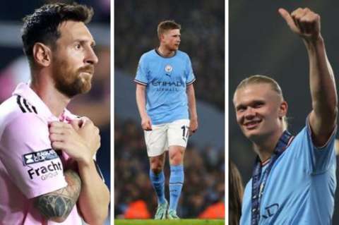Messi, De Bruyne y Haaland, nominados a Jugador del Año de la UEFA