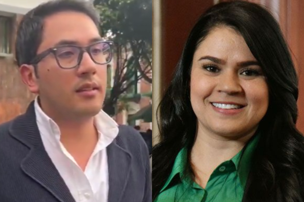 El asesor de la representante Yulieth Sánchez (der.), Camilo Arenas (izq.), estuvo involucrado en un accidente vehicular que dejó a una ciclista herida.