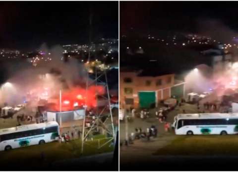 Atentado en Kennedy: lanzan granada a parqueadero y queman ambulancia