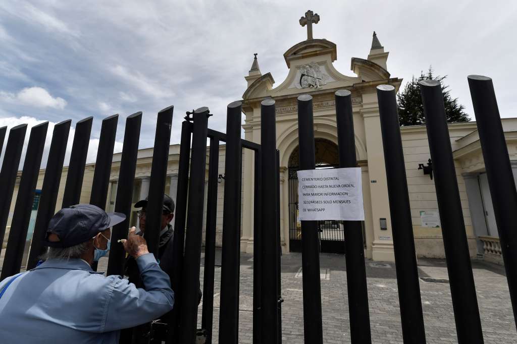 Entrada del Cementerio Central, cerrado desde el Sábado 21 de septiembre de 2024.
