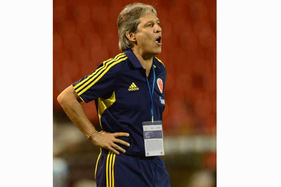 Carlos ‘Piscis’ Restrepo, técnico de la selección de Colombia Sub-20. / AFP