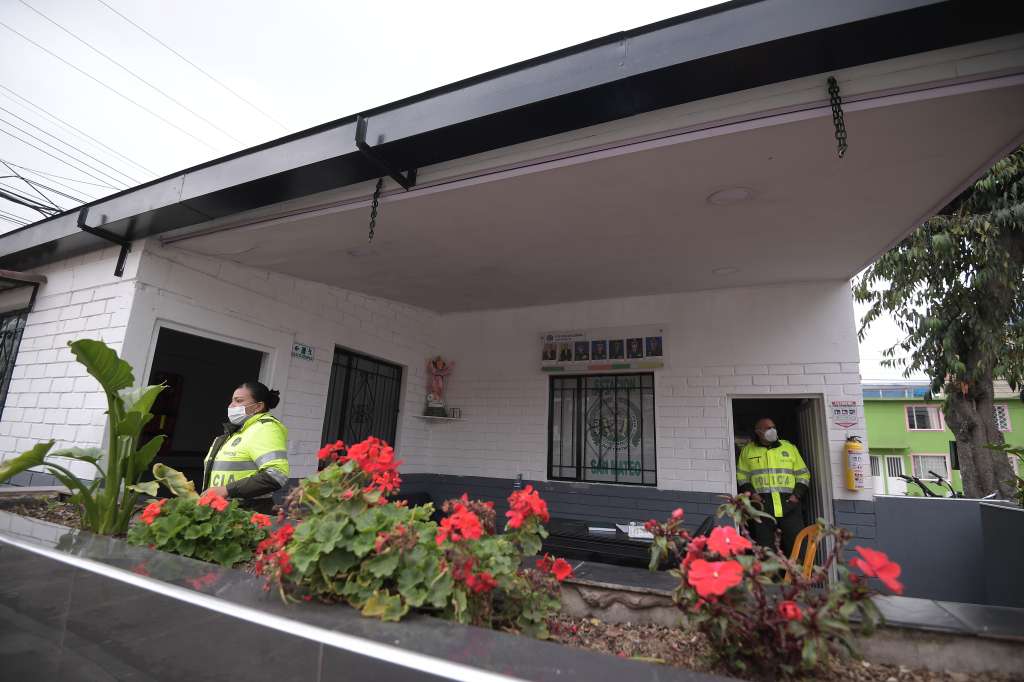 Estación de la policía de San Mateo, Soacha, lugar donde murieron varios jóvenes el pasado 4 de septiembre en medio de un incendio al interior de este recinto.
