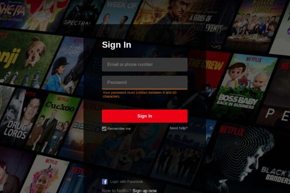 A pesar de su evidente parecido con la plataforma original, este sitio busca robar sus datos personales argumentando que hubo movimientos sospechosos en su cuenta de Netflix. / Eset.