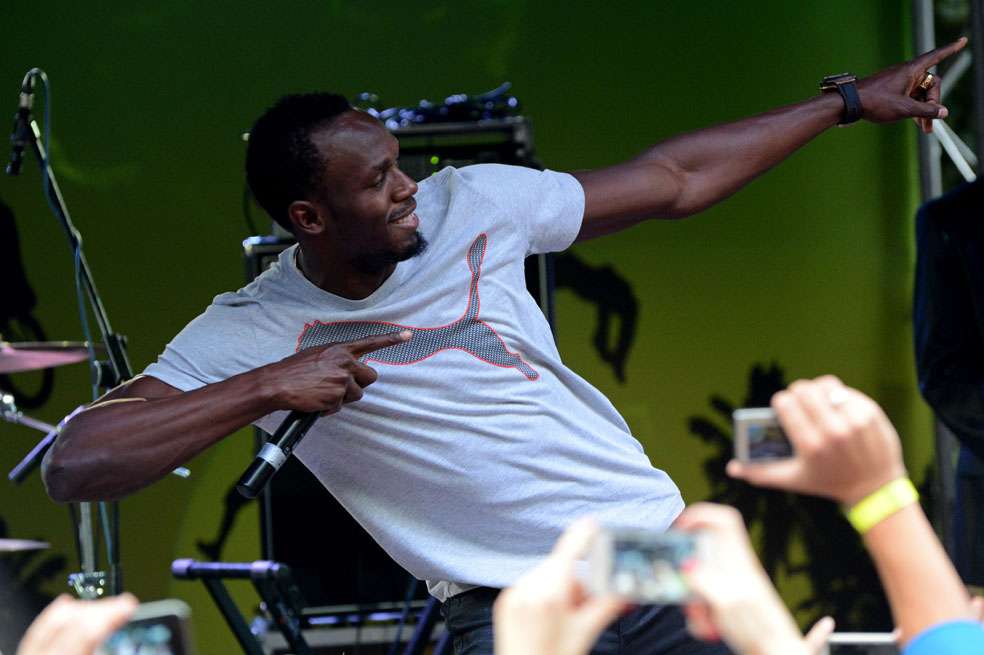 Bolt ya está en Moscú y es la gran atracción durante los días previos al Mundial. / AFP