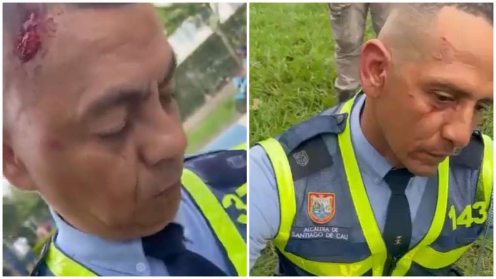 Los agentes fueron atacados durante un operativo contra la piratería en el barrio Valle del Lili, al sur de Cali.