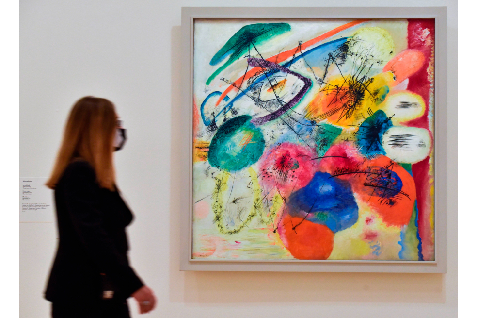 "Líneas negras" hace parte de la exposición "Kandinsky", una muestra de 62 obras del artista ruso en el Museo Guggenheim de Bilbao.