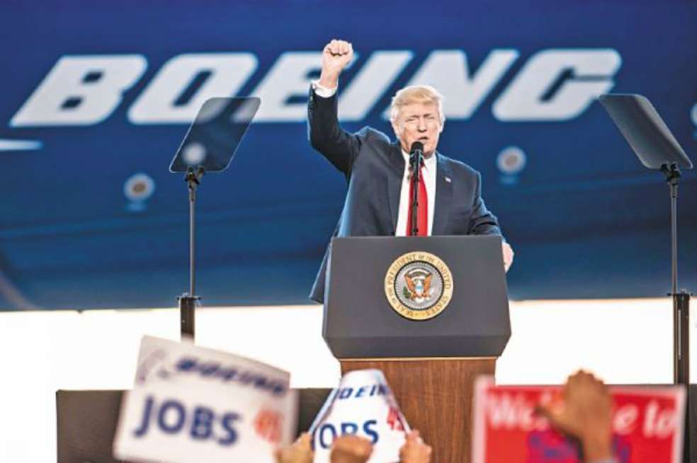 El presidente estadounidense, Donald Trump, durante un evento en Carolina del Sur. / AFP