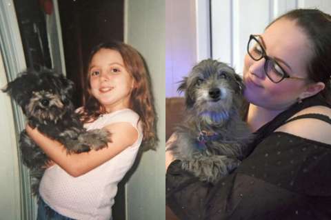 Conmovedor: ella adoptó a una perrita y resultó ser la misma que perdió cuando niña