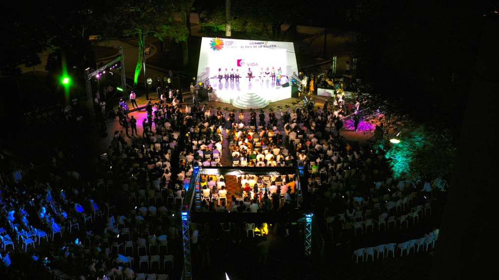 Evento de lanzamiento de la imagen de la COP16 en Cali.
