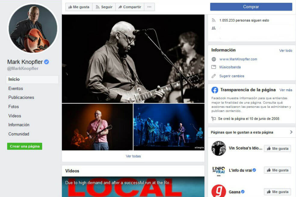 Tras numerosos conciertos en los últimos meses, Mark Knopfler tiene programados conciertos en Estados Unidos prácticamente todos los días desde el 16 de agosto hasta el 25 de septiembre. / Tomada de Facebook.com/MarkKnopfler