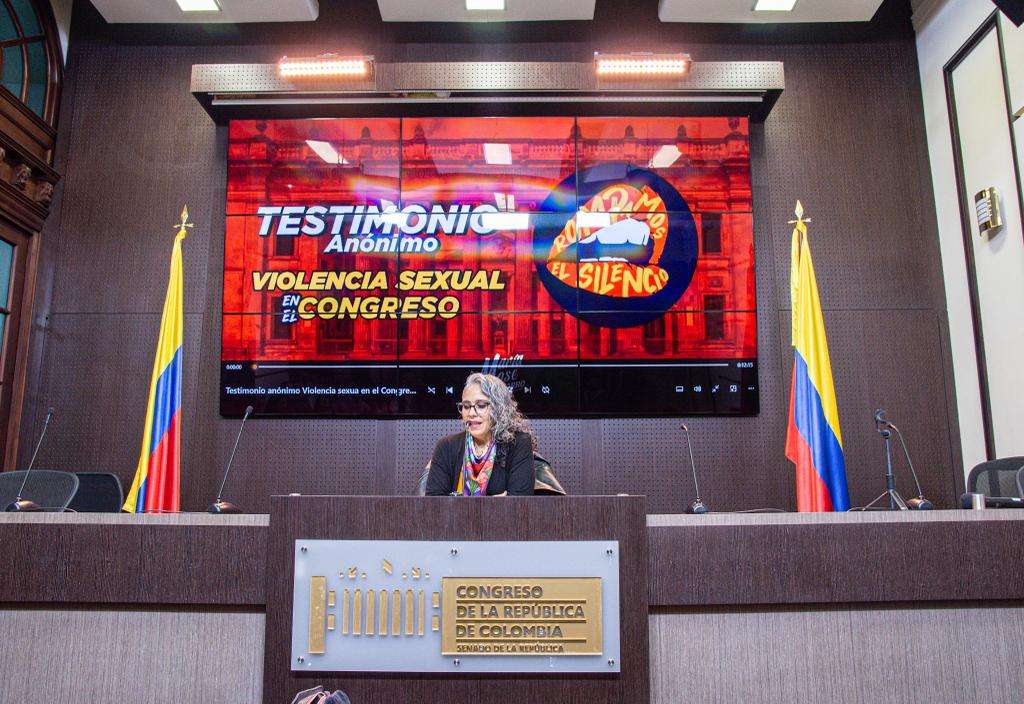 María José Pizarro, vicepresidenta del Senado, presentó este 28 de agosto el informe de denuncias de violencia sexual en el Congreso durante el 2023.