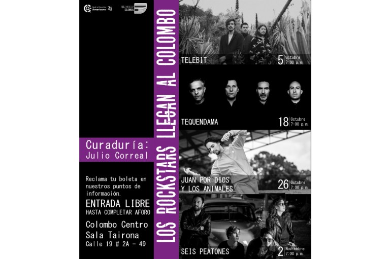 Esta es la agenda del ciclo de conciertos de rock en el Centro Colombo Americano