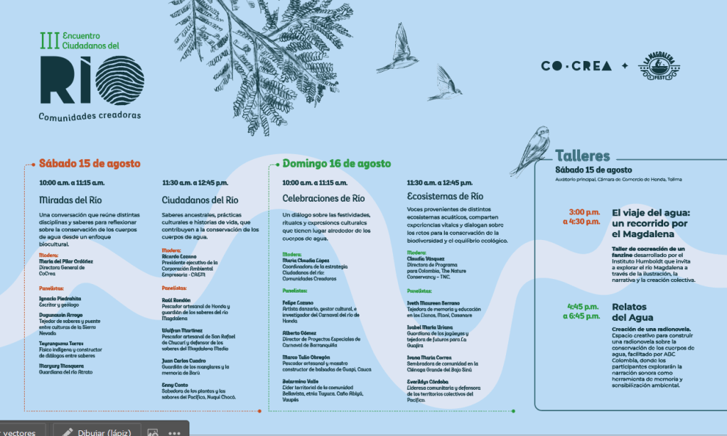 Estos son las actividades y espacios que se realizarán.