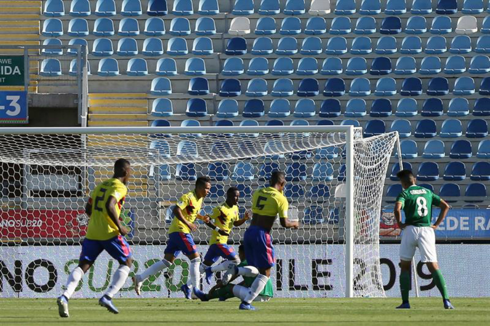 Colombia ganó con un tanto de Iván Angulo. / EFE