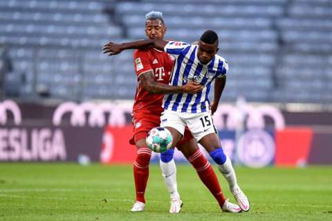 Jhon Córdoba anotó gol en la derrota del Hertha Berlín con el Bayern Múnich