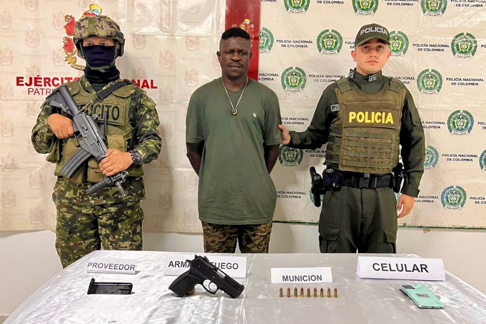 Alias Negro Nicolay, líder de las disidencias de las Farc capturado en el departamento del Caquetá.