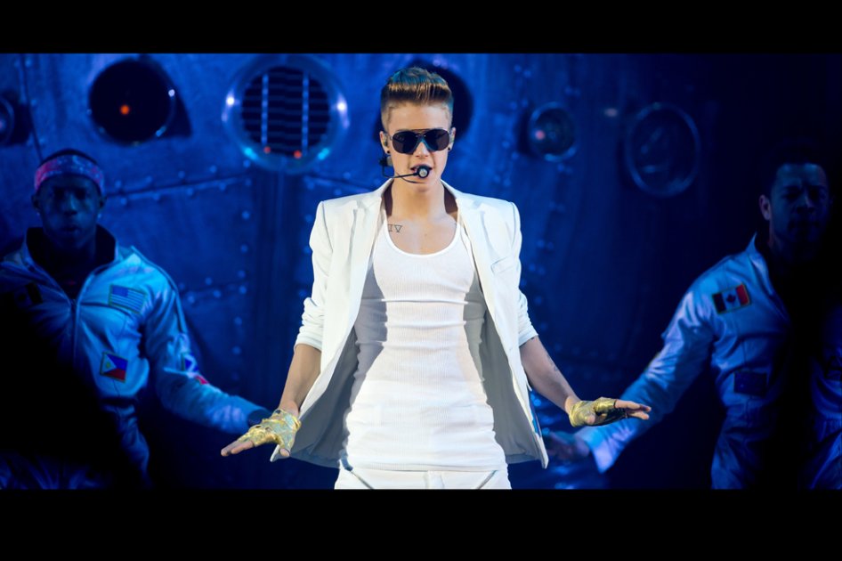 Justin Bieber en un concierto de la gira 'Believe'.