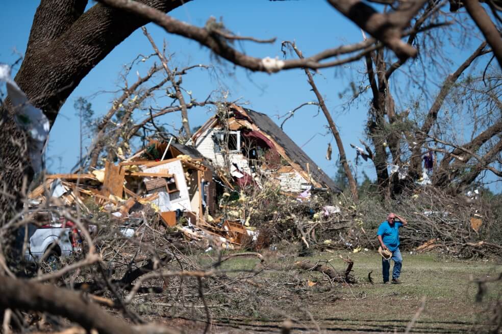 Algunas casas fueron completamente destruidas por tornados en Carolina del Sur. / AFP