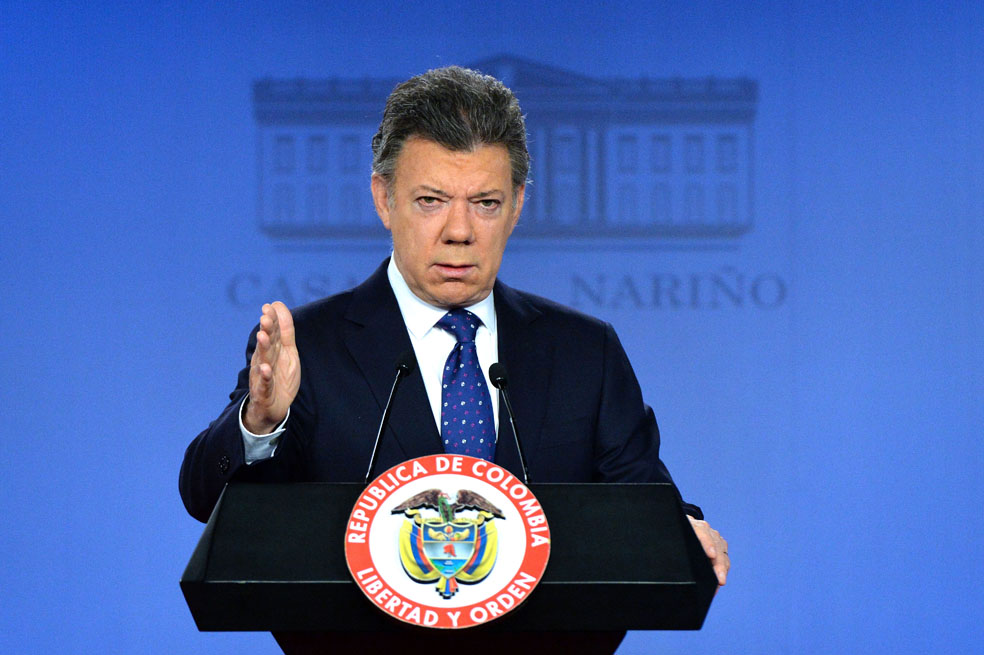 El presidente Juan Manuel Santos.