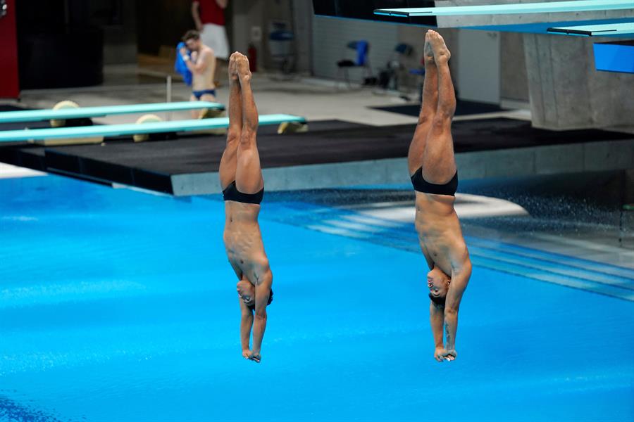 Daniel Restrepo y Sebastián Morales en el Mundial de Clavados.