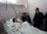 Juan Manuel Santos visitó a Falcao tras su operación de rodilla