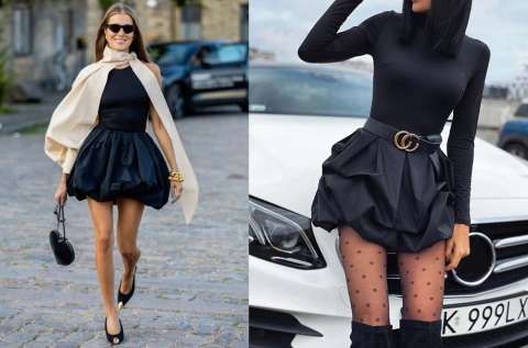 Falda globo: aprende a usarla y a combinarla en tu outfit