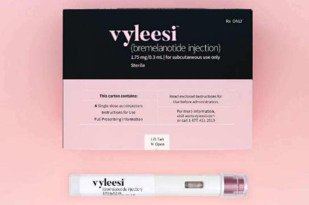 Vyleesi es el tratamiento diseñado para tratar el deseo sexual bajo en mujeres. Lo médicos aseguran que se debe utilizar antes de tener relaciones sexuales, pero la FDA advierte que las mujeres con presión arterial alta o enfermedad cardíaca deben abstenerse de usarlo. / AMAG Productos farmacéuticos