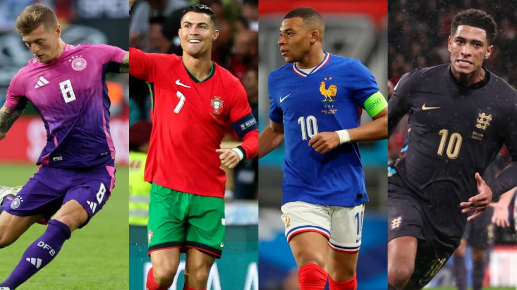 Alemania con Toni Kroos, Portugal con Cristiano Ronaldo, Francia con Mbappé e Inglaterra con Bellingham, ¿quién se llevará el título?